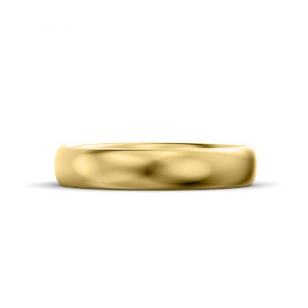 oval court shape wedding ring yellow gold OCS MW MM YG C