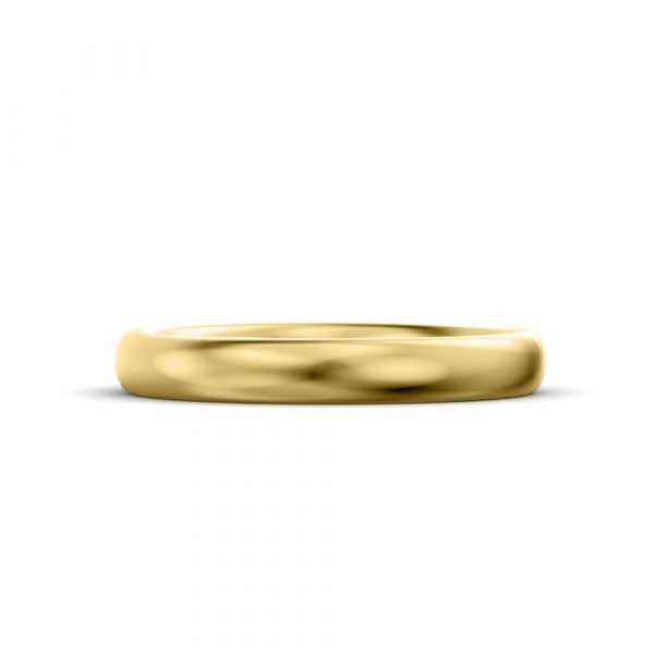 oval court shape wedding ring yellow gold OCS MW MM YG C