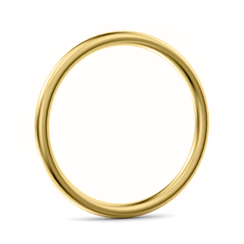 oval court shape wedding ring yellow gold OCS MW MM YG B