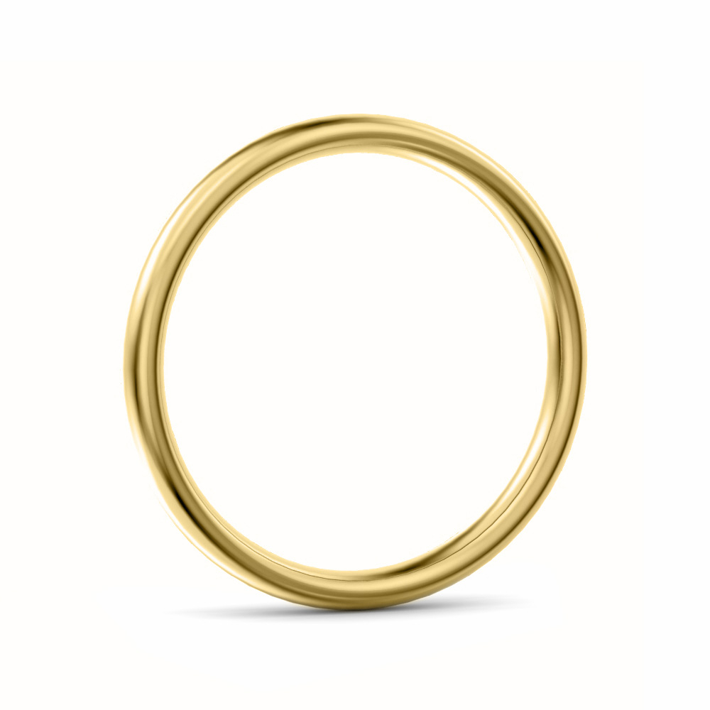 oval court shape wedding ring yellow gold OCS MW MM YG B