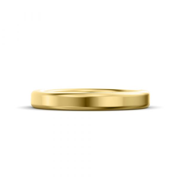 modern court shape wedding ring yellow gold MCS MW MM YG C