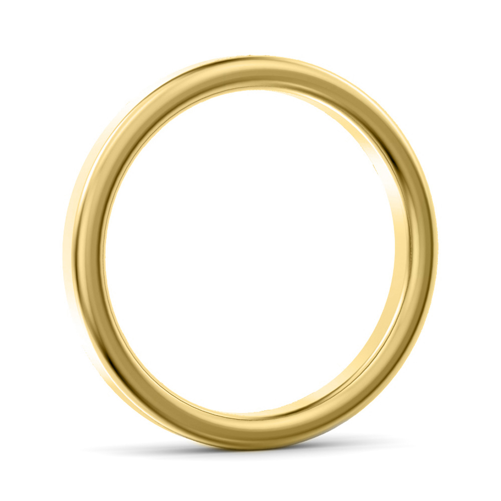 modern court shape wedding ring yellow gold MCS MW MM YG B