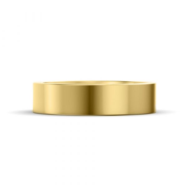 flat court shape wedding ring yellow gold FCS MW MM YG C