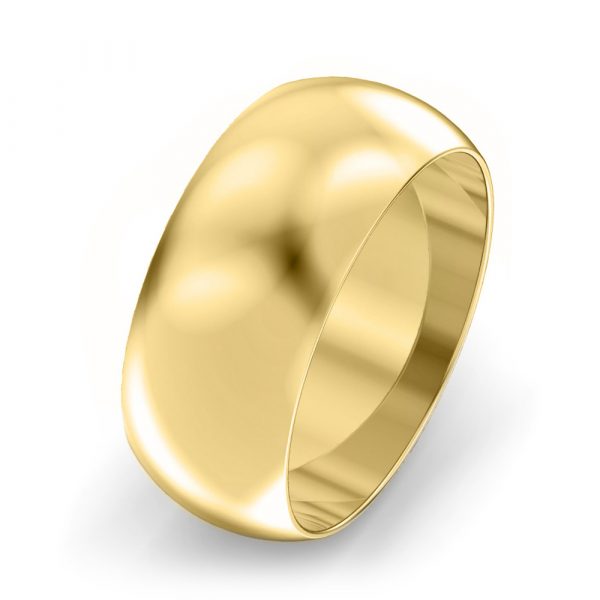 8mm D Shape Wedding Ring