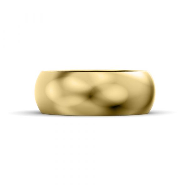 D shape wedding ring yellow gold DS MW MM YG C