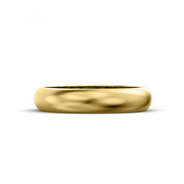 D shape wedding ring yellow gold DS MW MM YG C