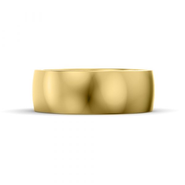 classic court shape wedding ring yellow gold CCS MW MM YG C