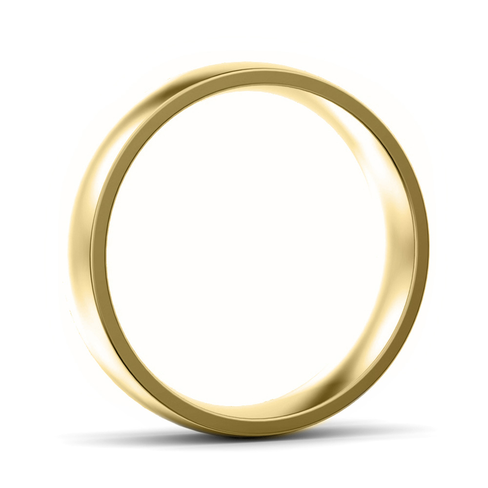classic court shape wedding ring yellow gold CCS MW MM YG B