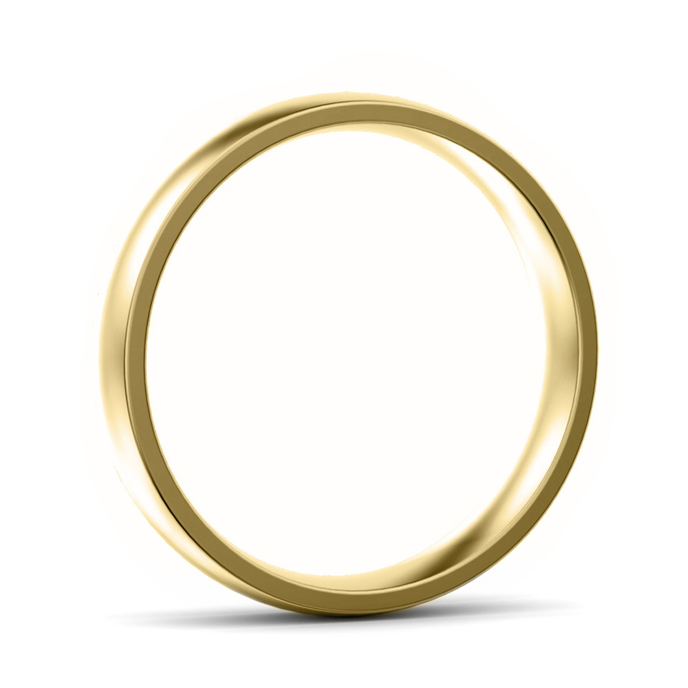 classic court shape wedding ring yellow gold CCS MW MM YG B