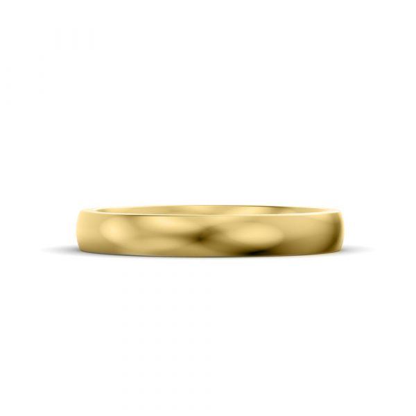 classic court shape wedding ring yellow gold CCS MW MM YG C