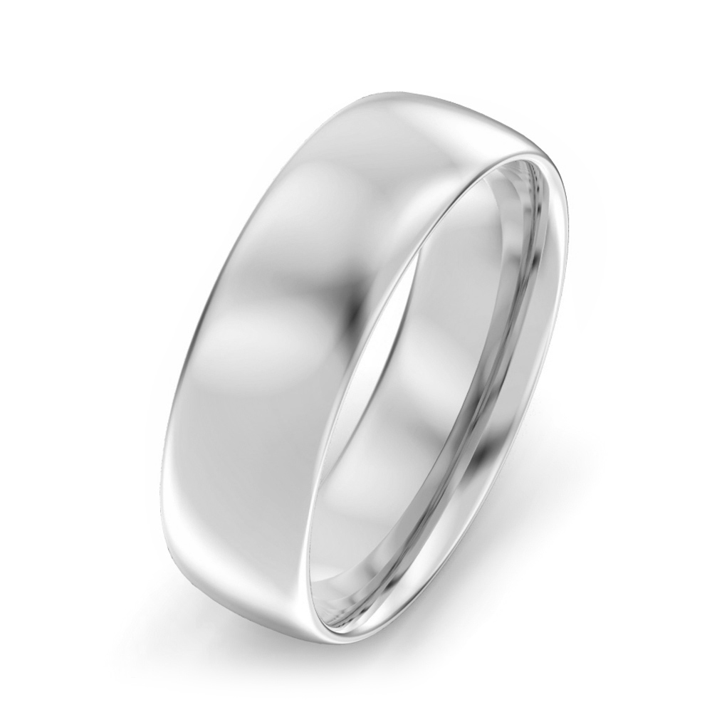 6mm Oval Court Wedding Ring