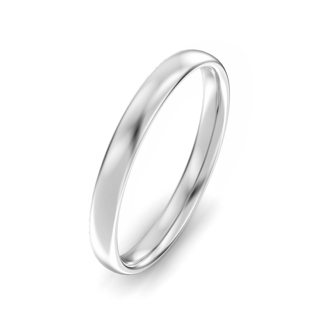 2.5mm Oval Court Wedding Ring