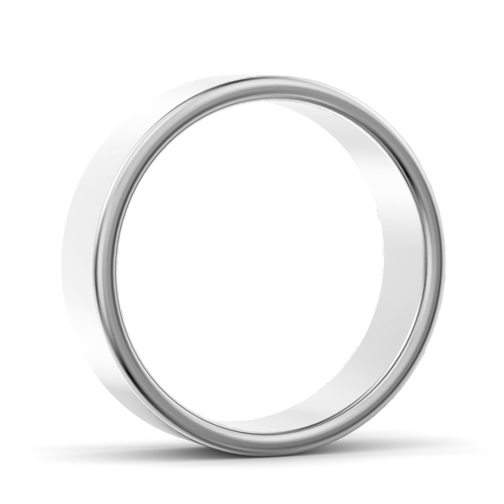 White gold palladium platinum wedding ring modern court shape MCS LW MM WG B
