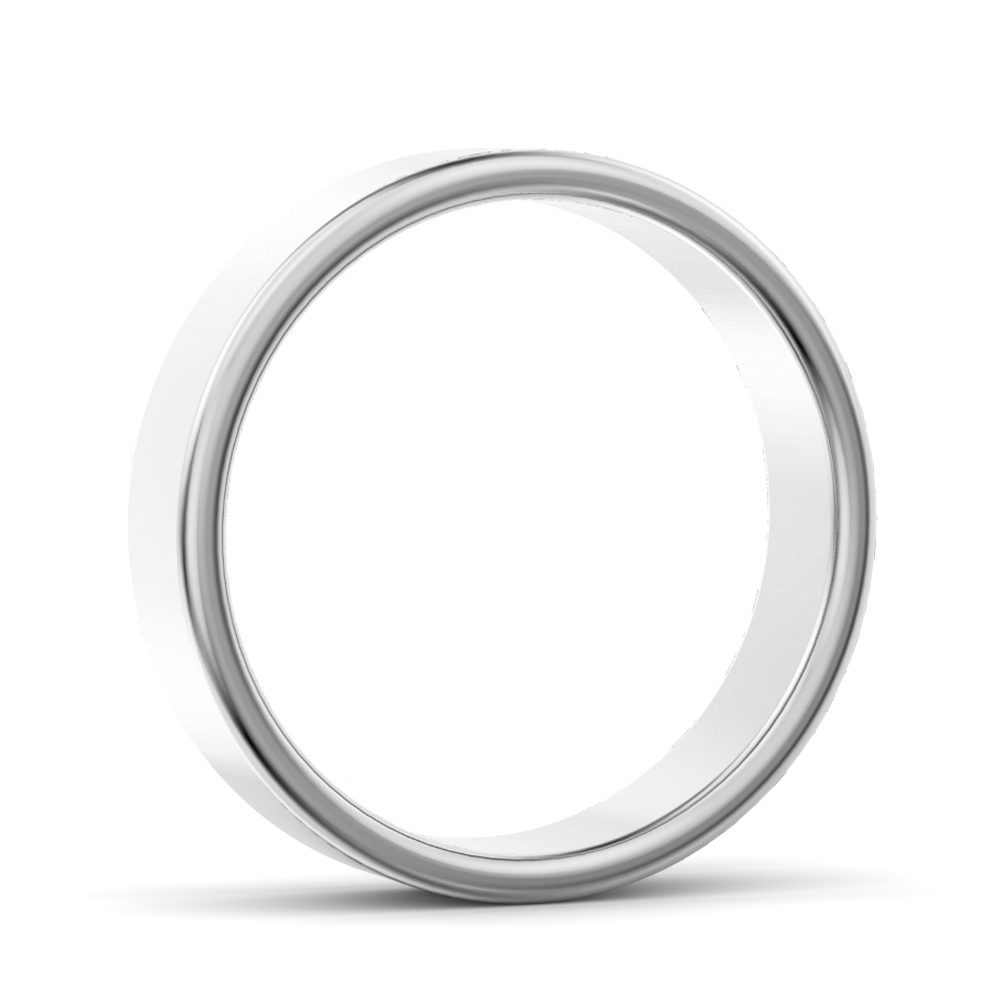 White gold palladium platinum wedding ring modern court shape MCS LW MM WG B