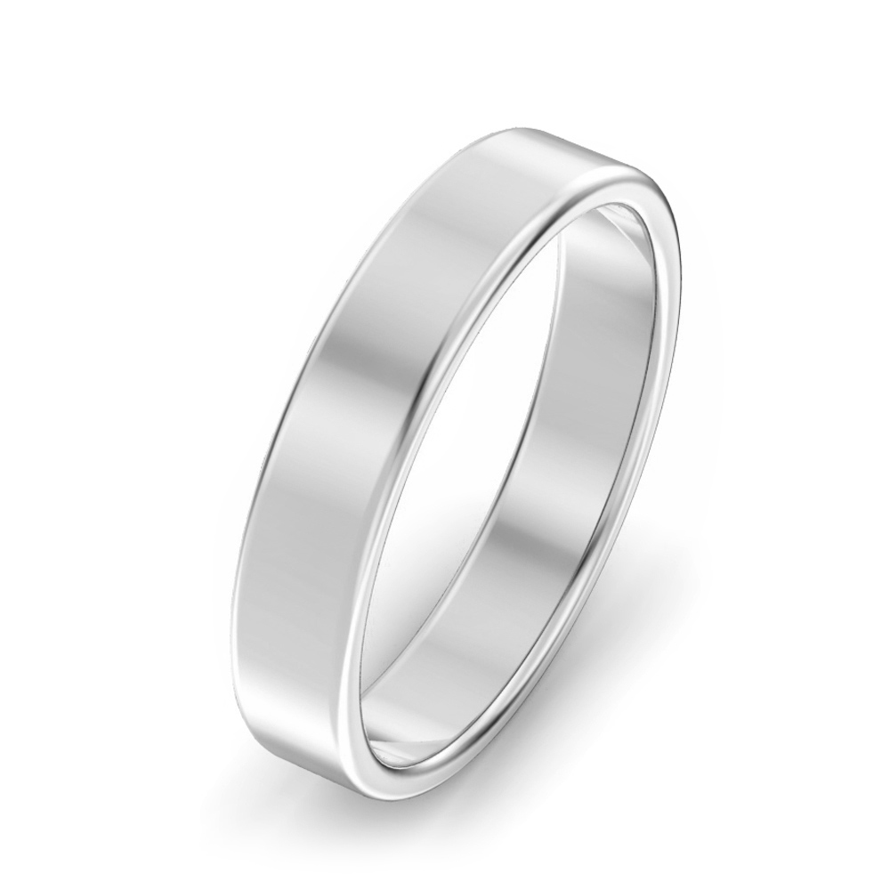 4mm Modern court Wedding Ring