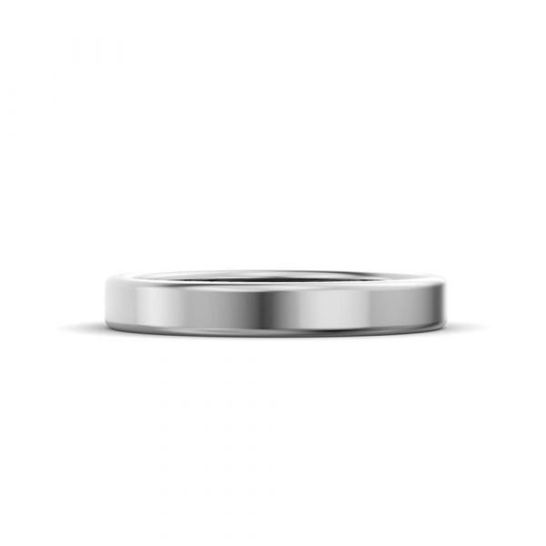 White gold palladium platinum wedding ring modern court shape MCS LW MM WG C