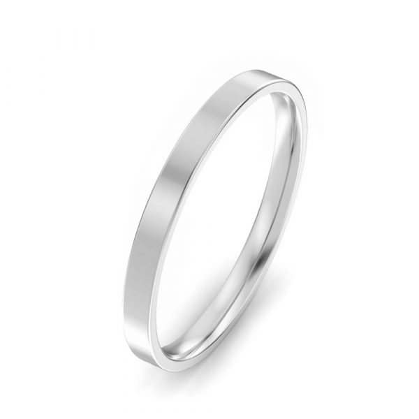 2mm Flat Court Wedding Ring