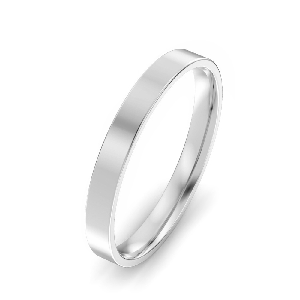 2.5mm Flat Court Wedding Ring