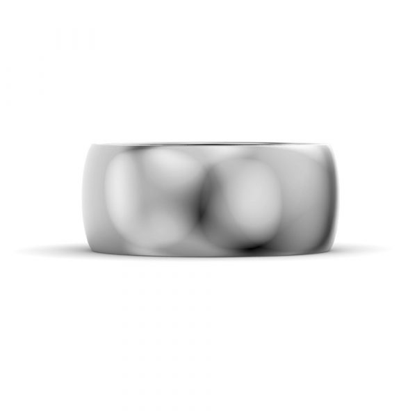 White gold palladium platinum wedding ring D shape DS LW MM WG C