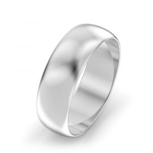 6mm D Shape Wedding Ring