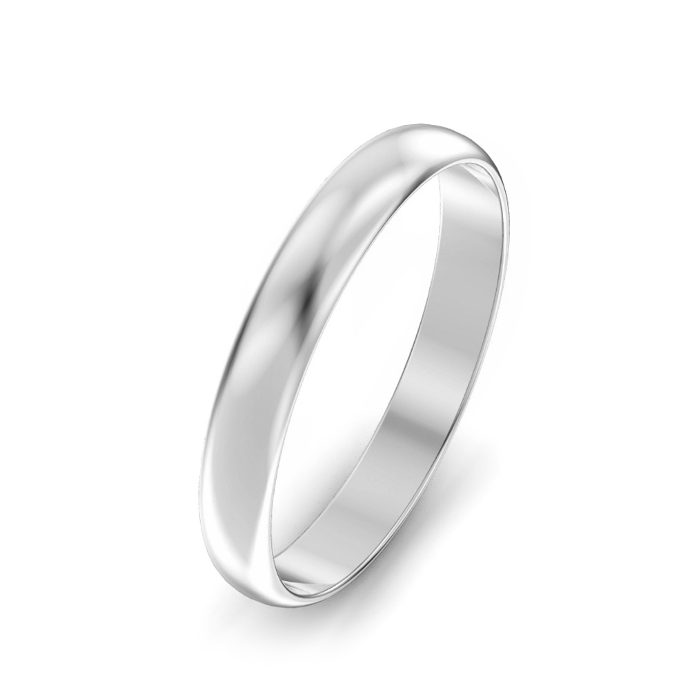 3mm D Shape Wedding Ring