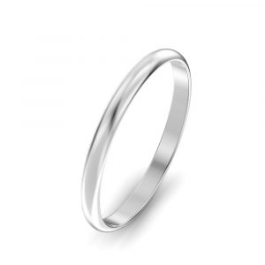 2mm D Shape Wedding Ring