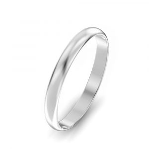 2.5mm D Shape Wedding Ring