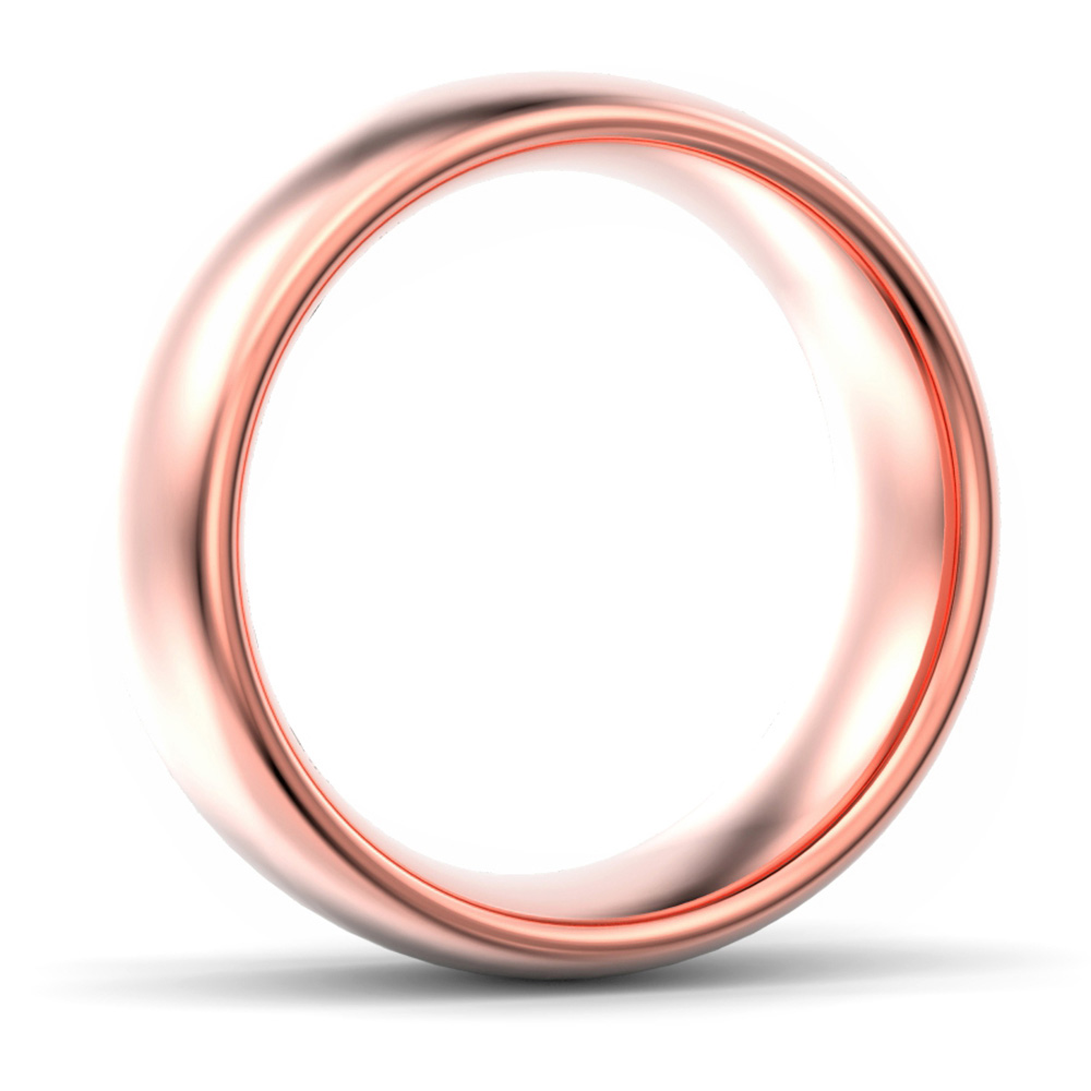 oval court shape wedding ring rose gold OCS HW MM RG B