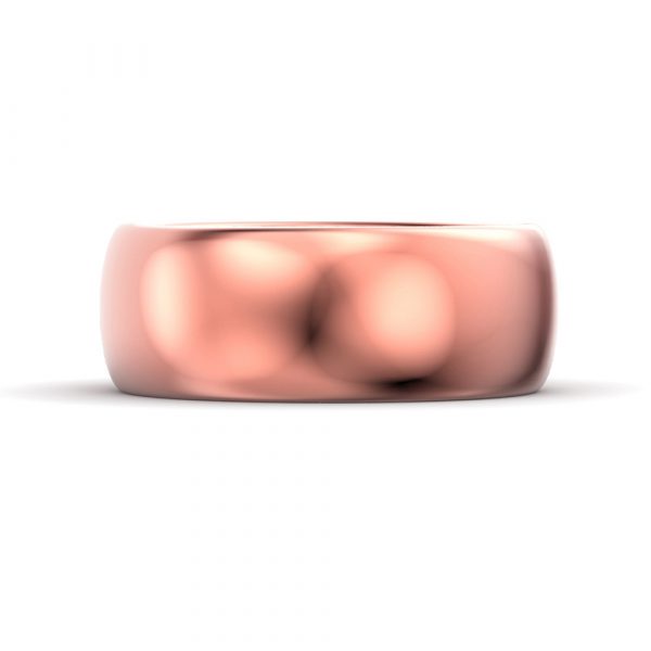 oval court shape wedding ring rose gold OCS HW MM RG C