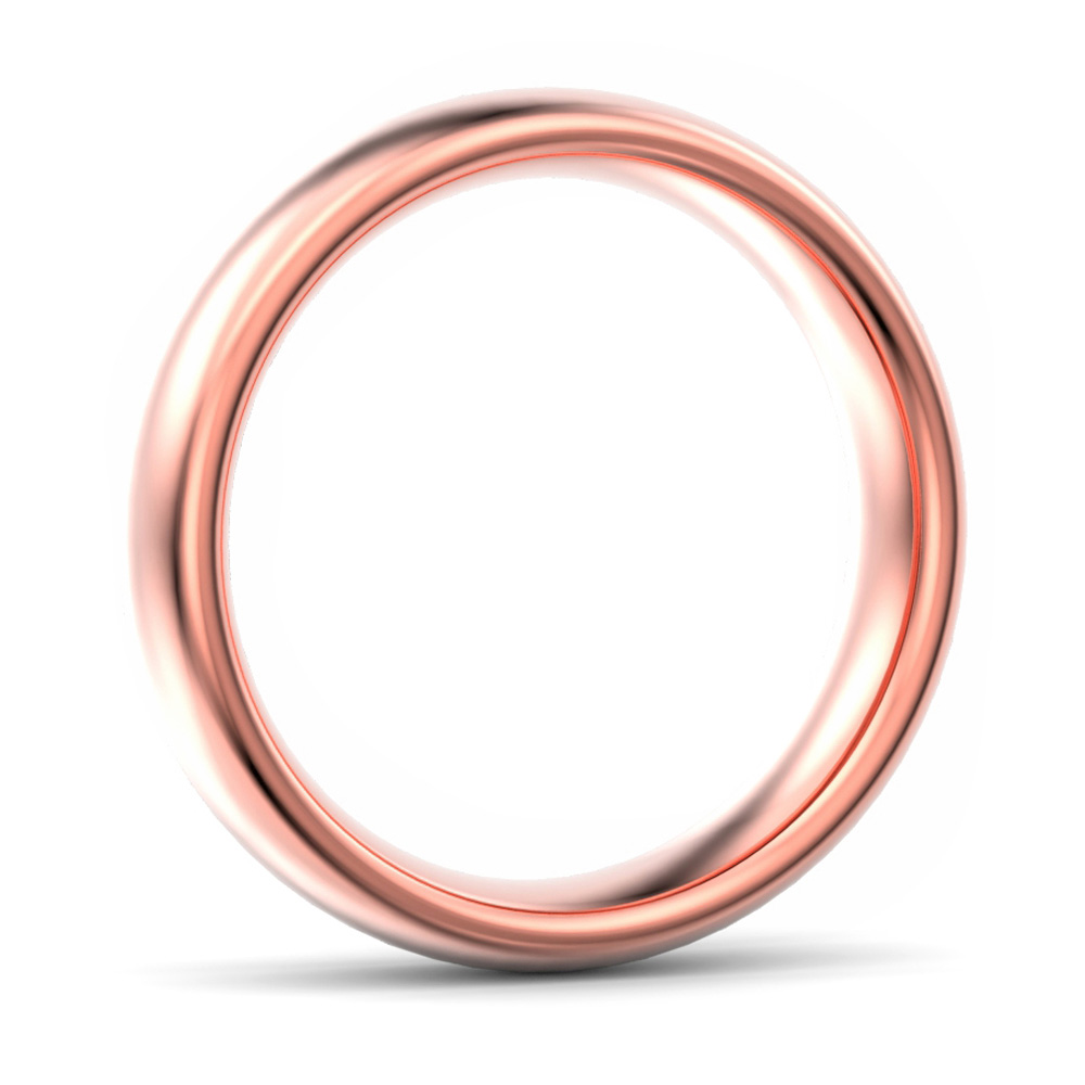 oval court shape wedding ring rose gold OCS HW MM RG B