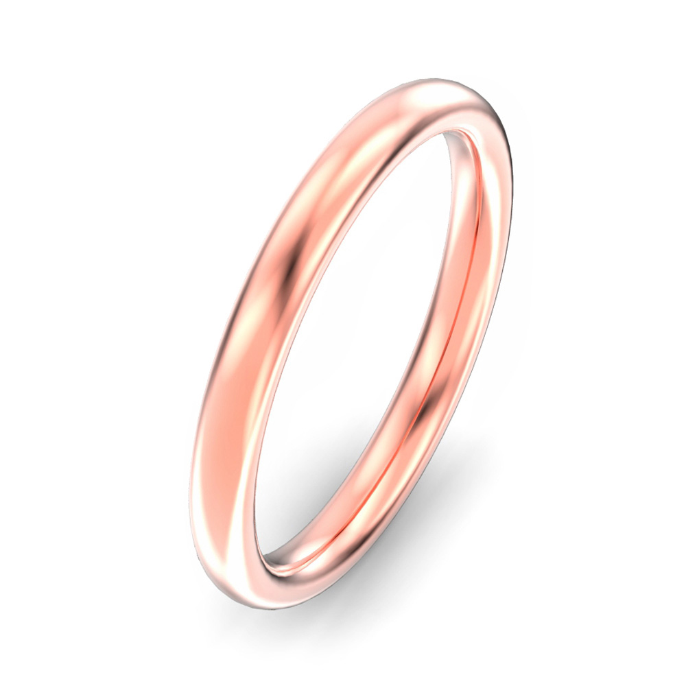 2.5mm Oval Court Wedding Ring