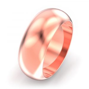 8mm D Shape Wedding Ring