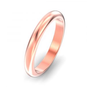 3mm D Shape Wedding Ring