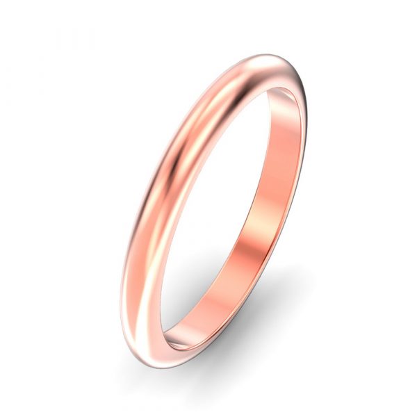 2.5mm D Shape Wedding Ring