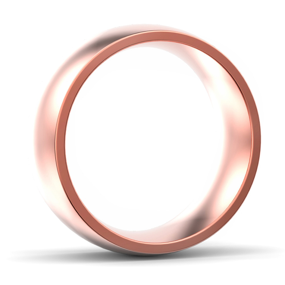 classic court shape wedding ring rose gold CCS HW MM RG B