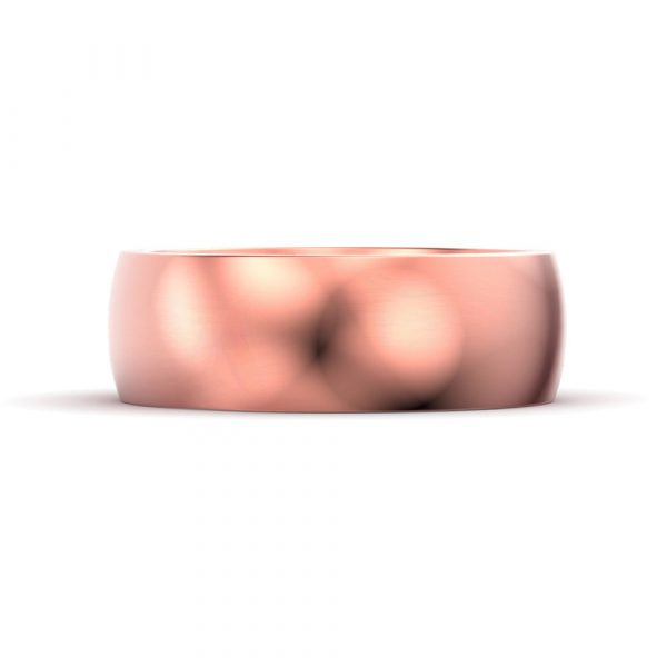 classic court shape wedding ring rose gold CCS HW MM RG C