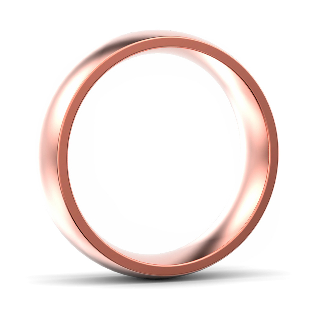classic court shape wedding ring rose gold CCS HW MM RG B