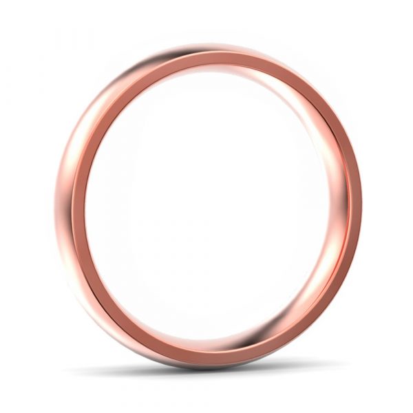 classic court shape wedding ring rose gold CCS HW MM RG C