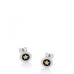 Linda Macdonald silver and gold twilight star earrings STW