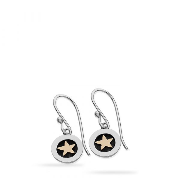 Linda Macdonald silver and gold twilight star earrings DTWL A