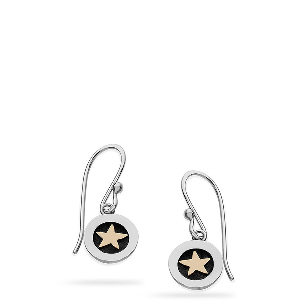 Linda Macdonald silver and gold twilight star earrings DTWL