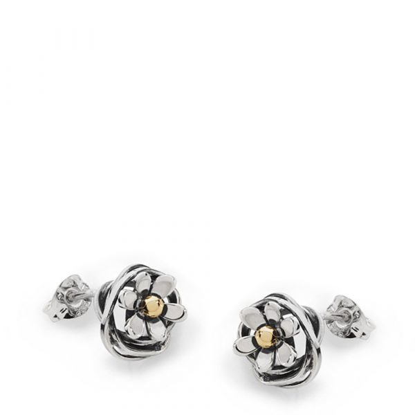 Linda Macdonald silver and gold scribble earrings SCRWDB
