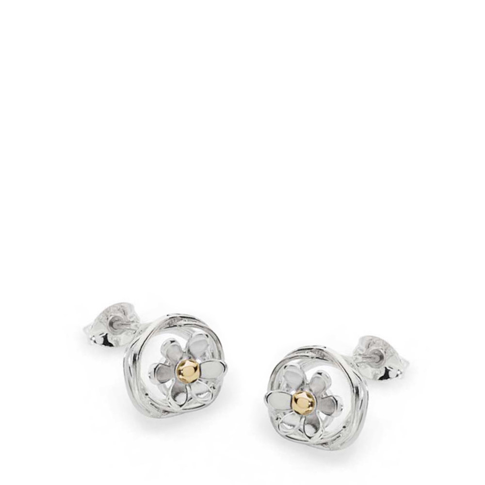 Linda Macdonald silver and gold scribble earrings SCRWD