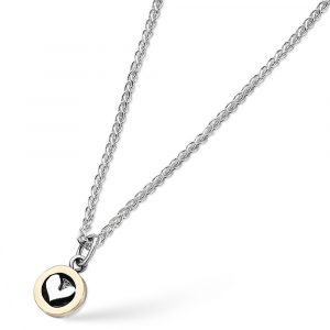 Linda Macdonald silver and gold moondance collection heart necklace EM Y