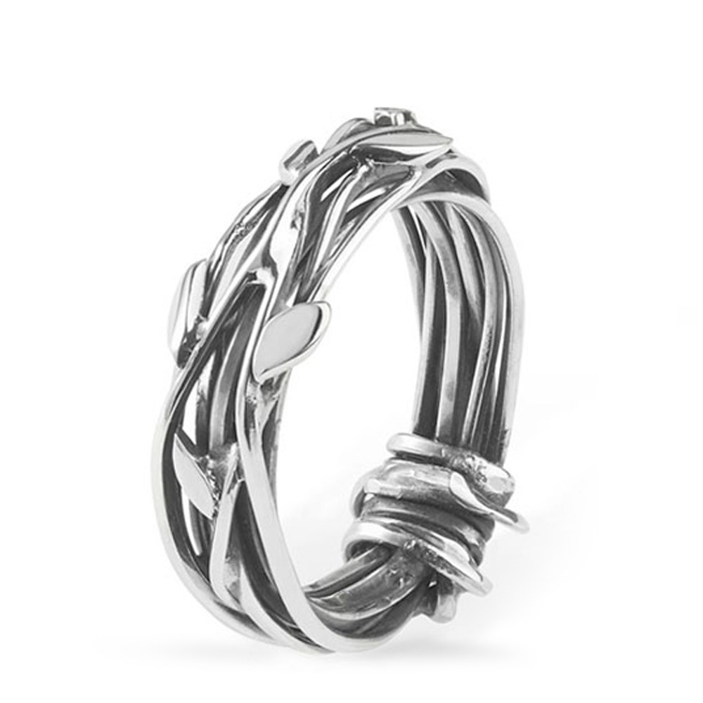 Linda Macdonald silver and gold entwined woven ring RSCBT