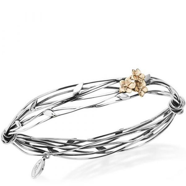 Linda Macdonald silver and gold entwined woven bangle BFOR