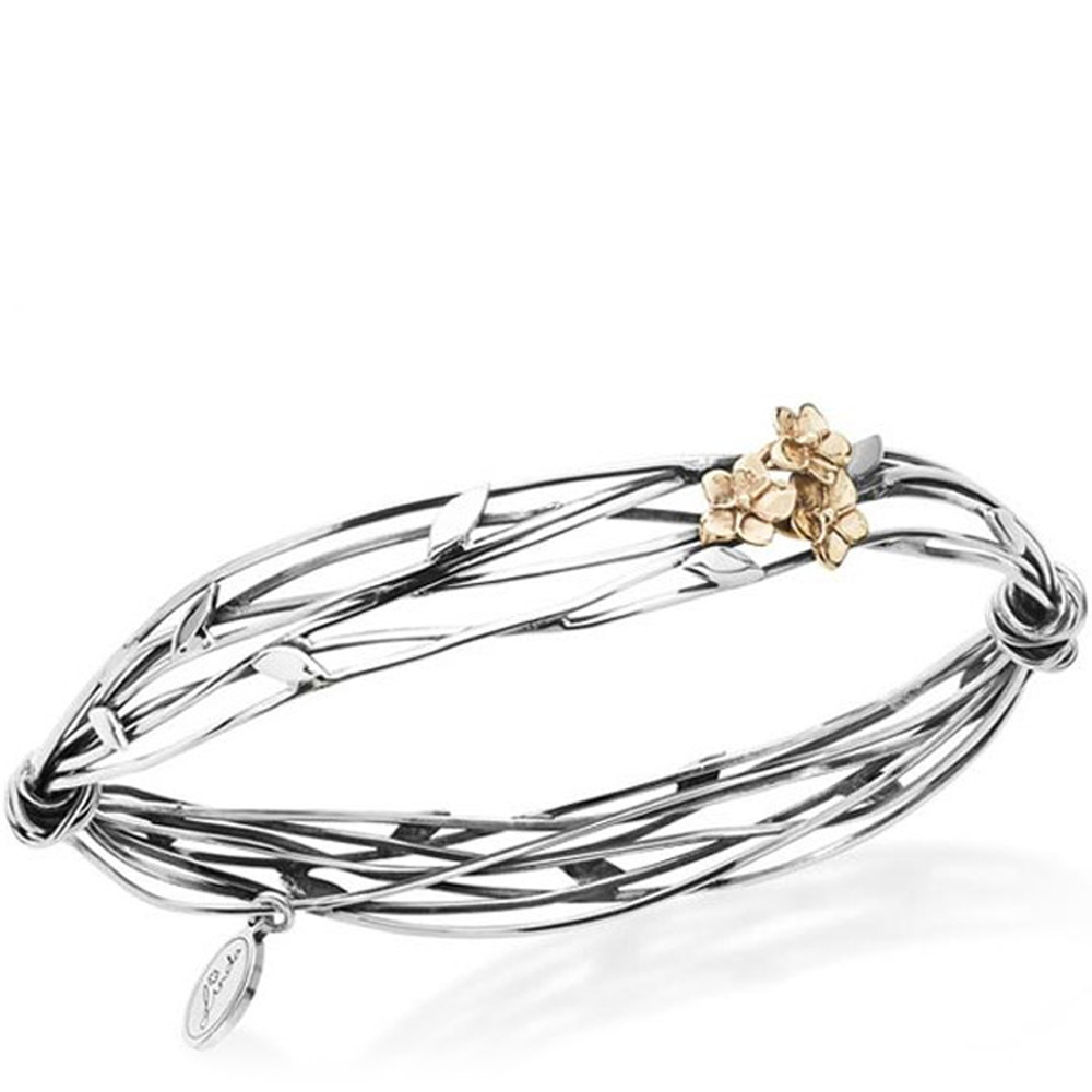 Linda Macdonald silver and gold entwined woven bangle BFOR