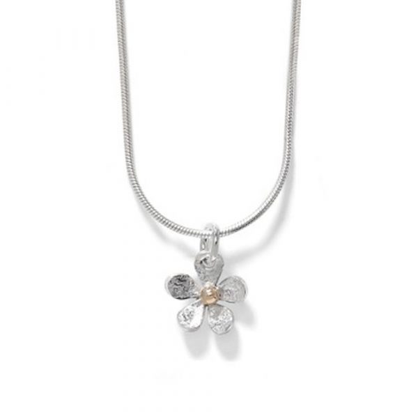 Linda Macdonald silver and gold daisy necklace EDT A