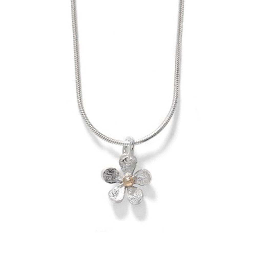 Linda Macdonald silver and gold daisy necklace EDT A