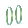 titanium hoop earring E V freshgreen